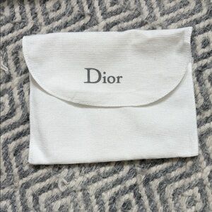 Dior Maroon Leather Key Holder with Silver Accents